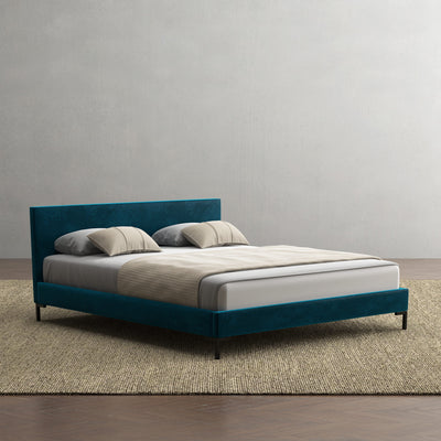 Azure Upholstered Bed-Dekorate Store