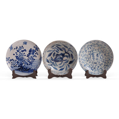 Chinese Blue Saucers-Accessories-Dekorate Store