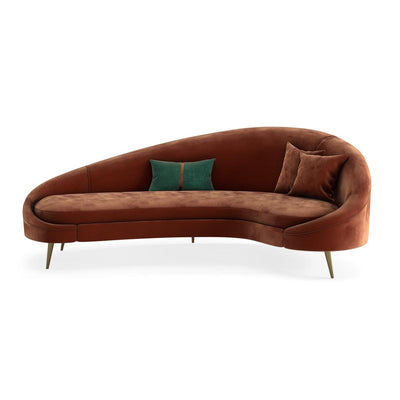 Curved High-low Back Sofa-Sofa-Dekorate Store