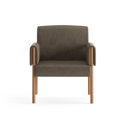 Detroit Wood & Leather Chair-Chair-Dekorate Store