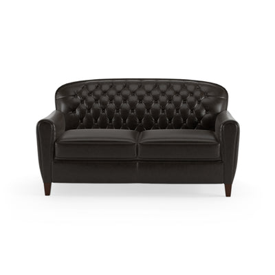 Edmund Tufted Leather Loveseat-Sofa-Dekorate Store