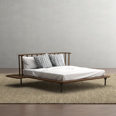 Evron Wooden Bed-Dekorate Store