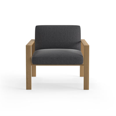 Grey Fabric Armchair-Chair-Dekorate Store