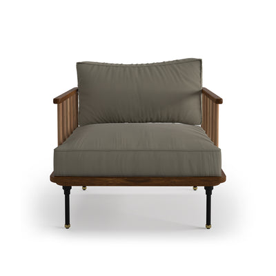 Grey Cushion Armchair-Chair-Dekorate Store