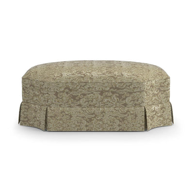 Octagonal Ottoman With Skirt-Ottoman-Dekorate Store
