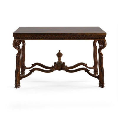 Solid Walnut Wood Hand Carved Console Table-Table-Dekorate Store