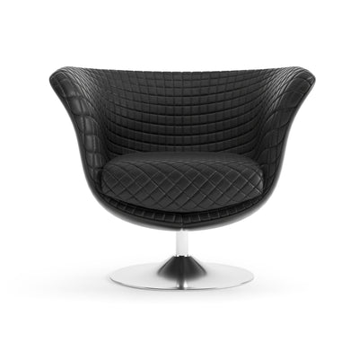 Diamond Quilted Swivel Arm Chair-Chair-Dekorate Store