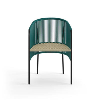Green Woven Outdoor Dining Chair-Chair-Dekorate Store